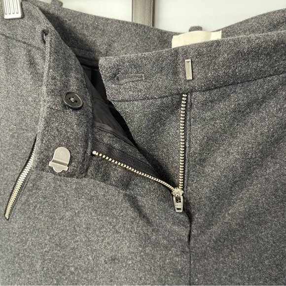 [0] Aritzia Wilfred Dark Grey Wool Knit Structured Trousers with Silver Zippers - Picture 5 of 14